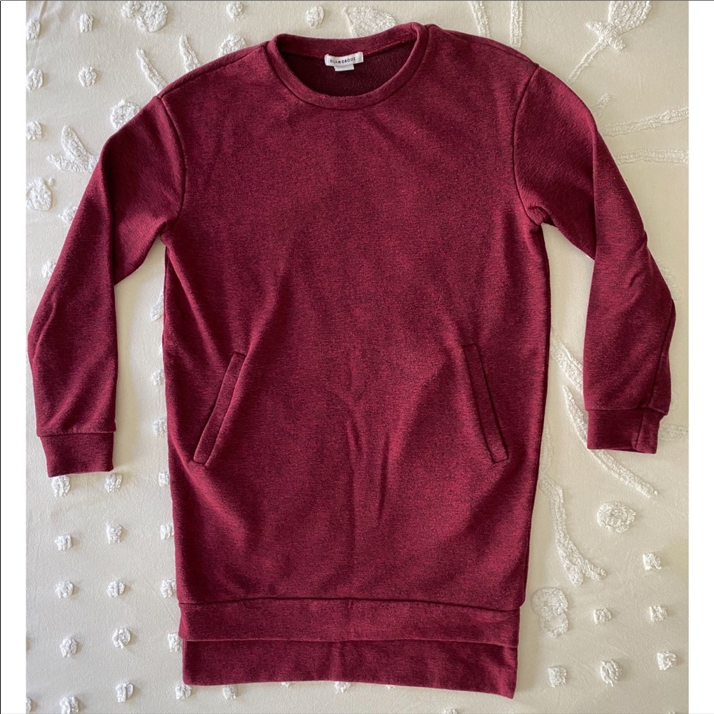 Maternity Sweatshirt Tunic with Pockets S